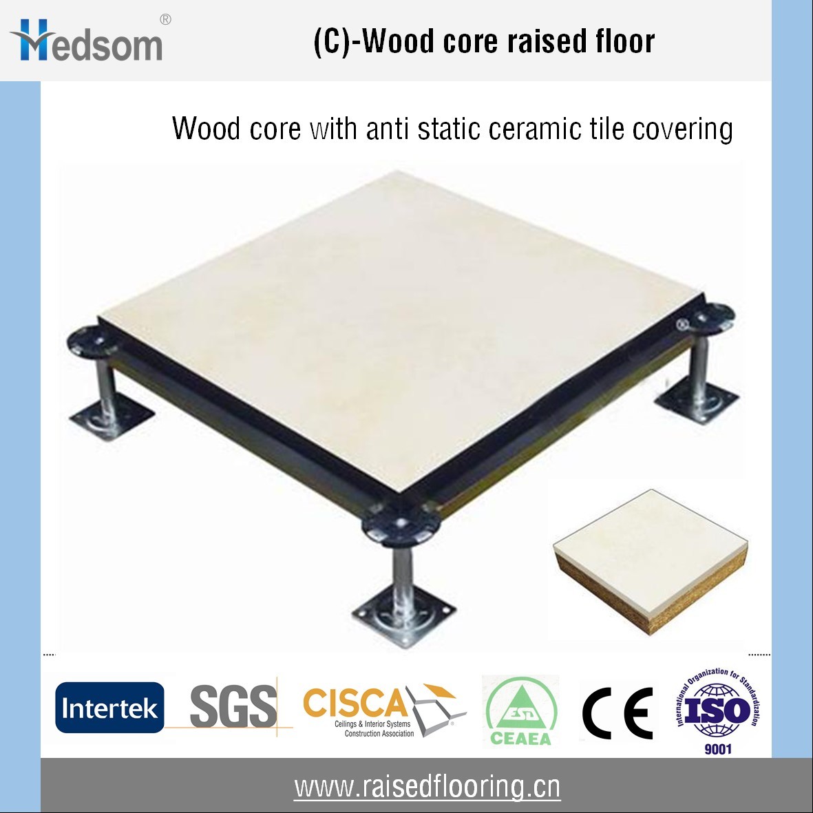 Wood core RF+Ceramic tile